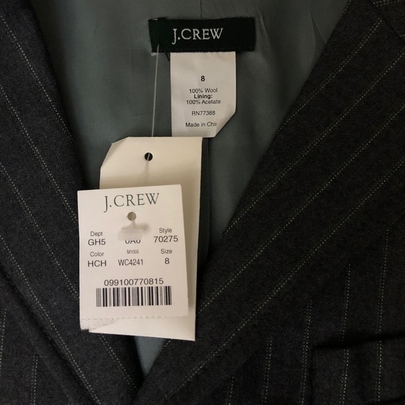SOLD J Crew wool suit top. Size 8. - Picture 2 of 3